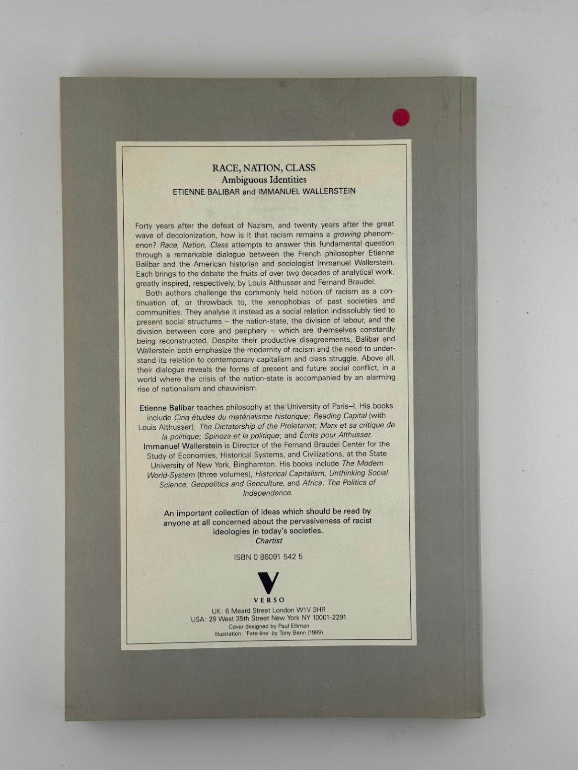 Race, Nation, Class by Etienne Balibar & Immanuel Wallersteingo