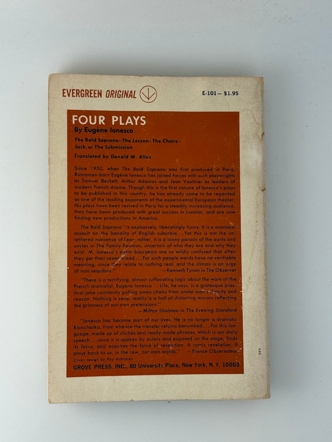 Four Plays by Eugene Ionesco