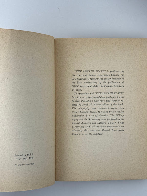 The Jewish State by Theodor Herzl