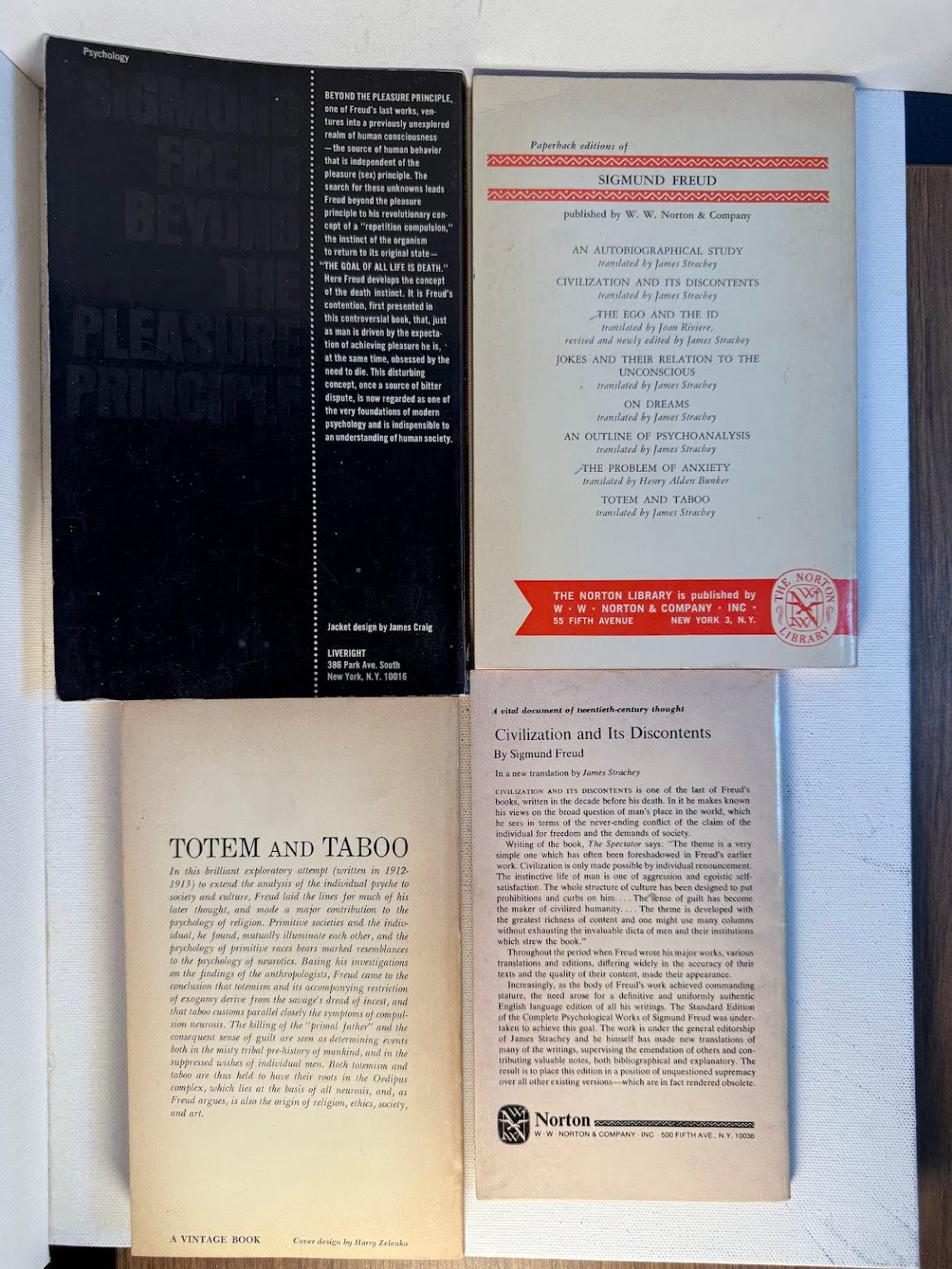 4 books by Freud