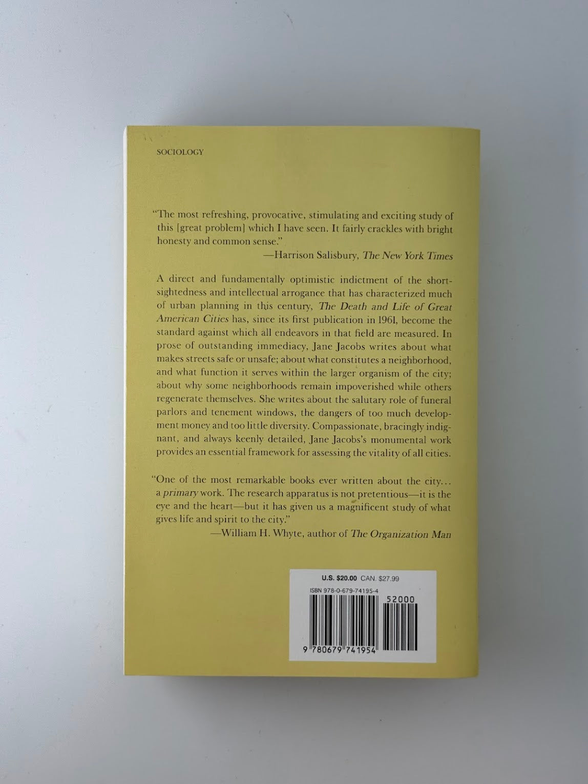 The Death and Life of Great American Cities by Jane Jacobs