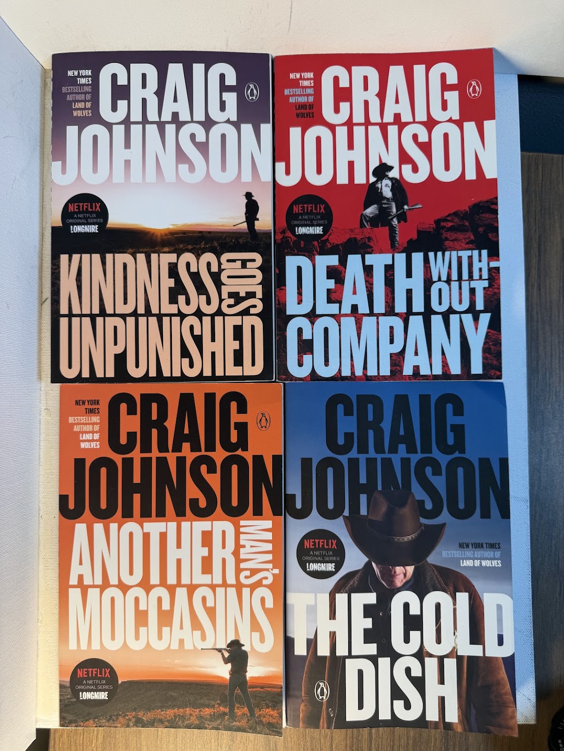 4 Longmire novels by Craig Johnson