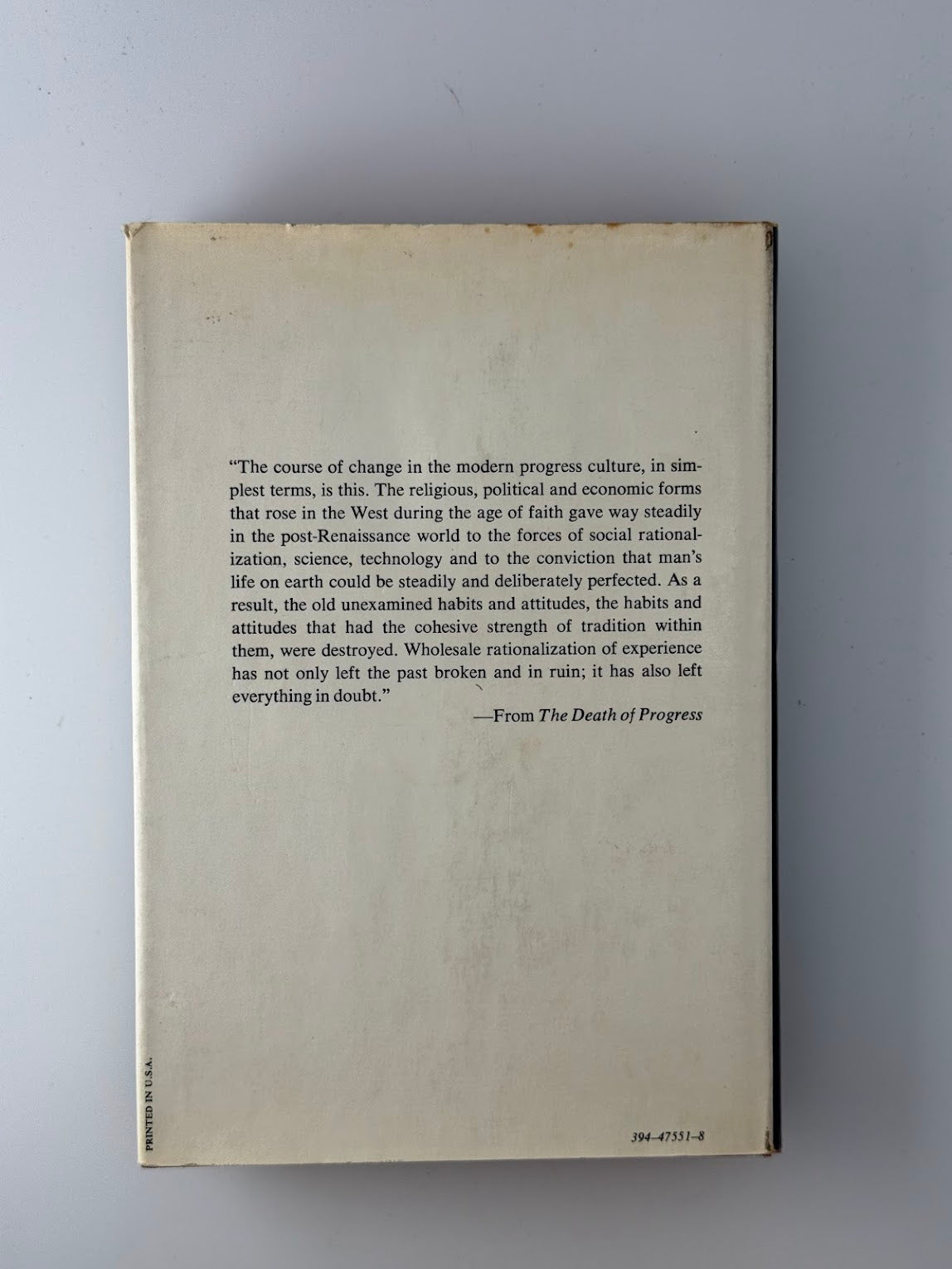 The Death of Progress by Bernard James
