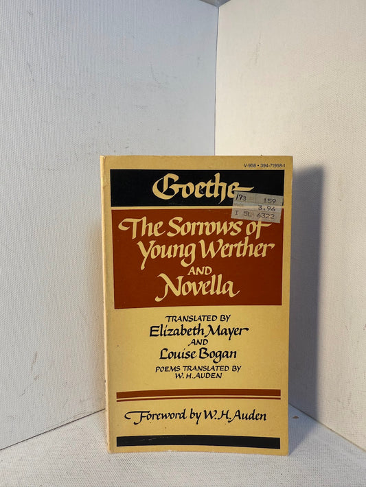 The Sorrows of Young Werther and Novella by Goethe