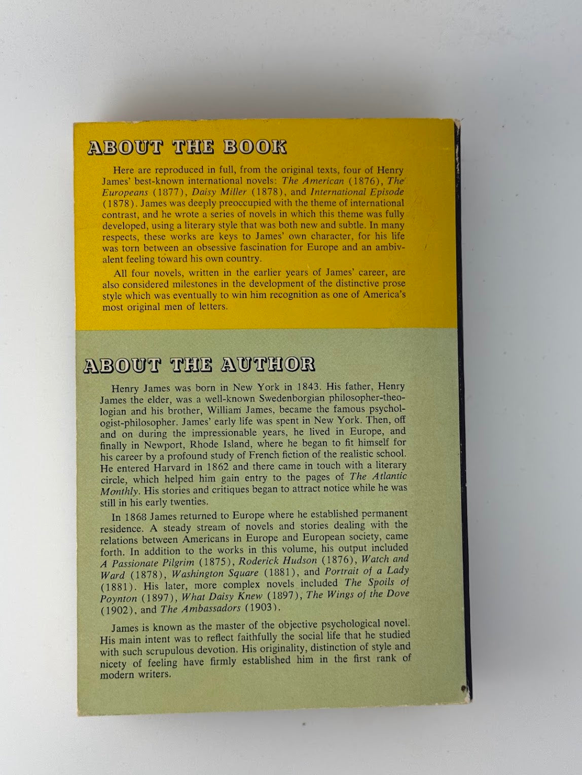 4 Selected Novels of Henry James