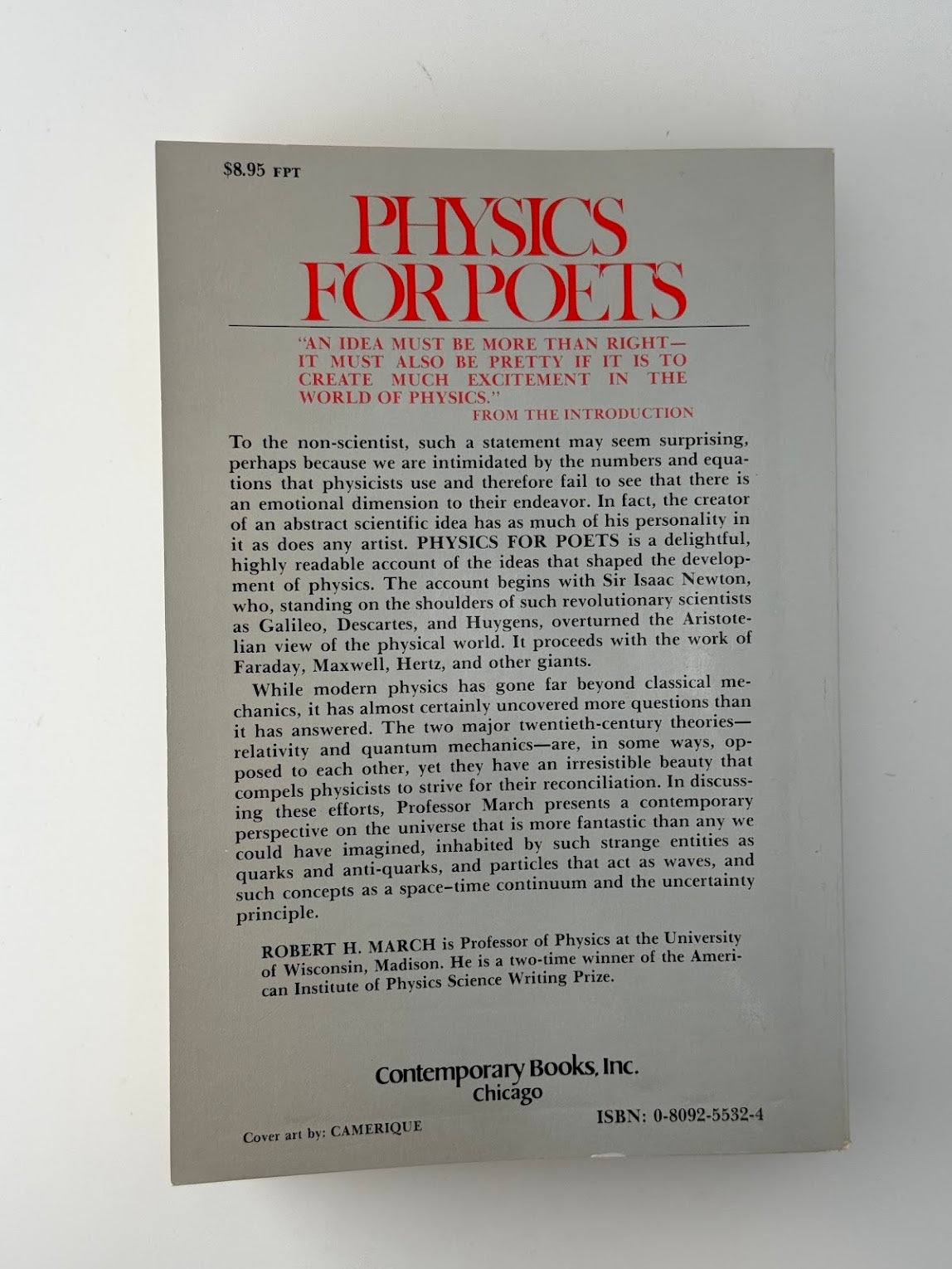 Physics For Poets by Robert H. March