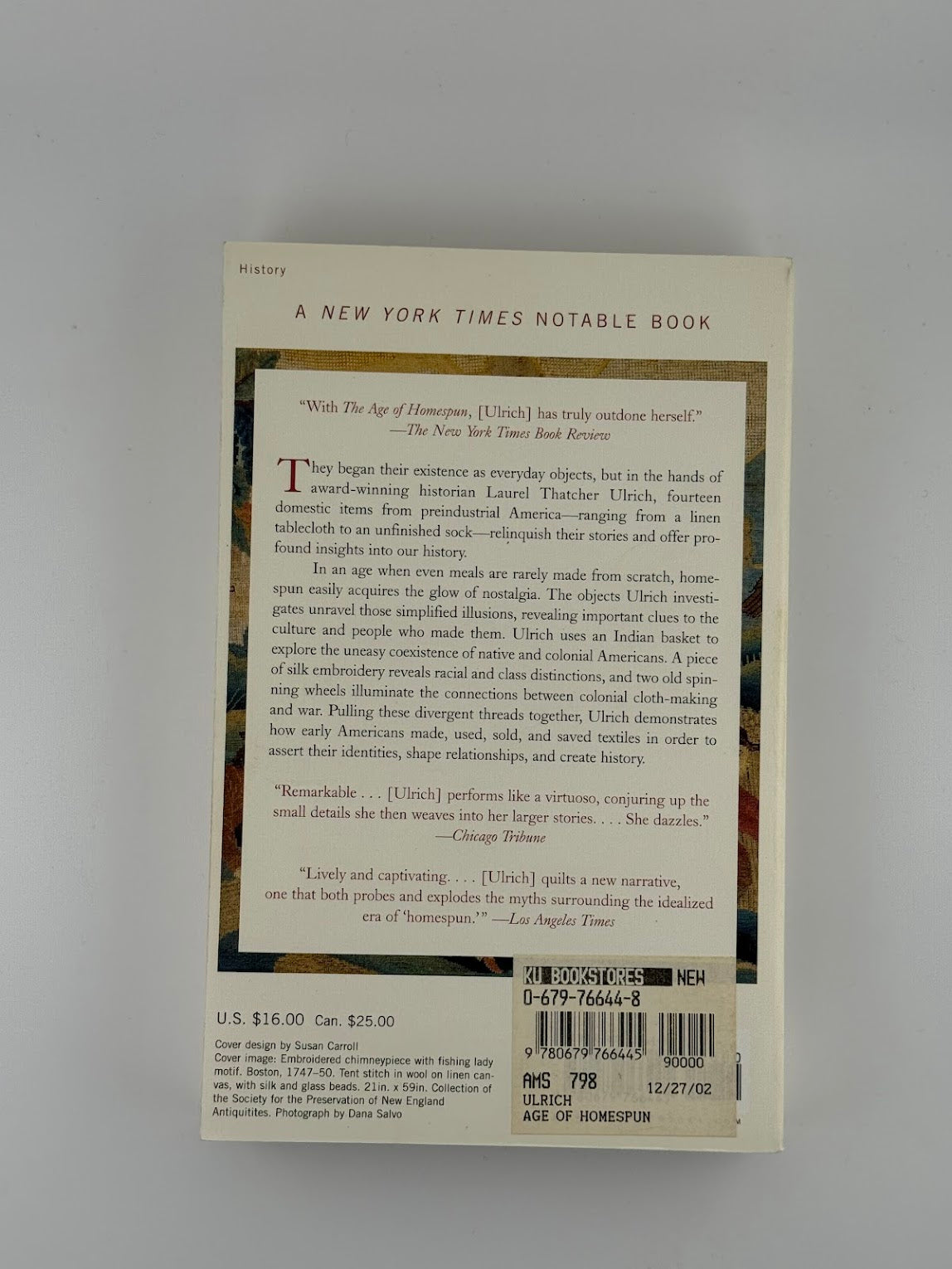 The Age of Homespun by Laurel Thatcher Ulrich