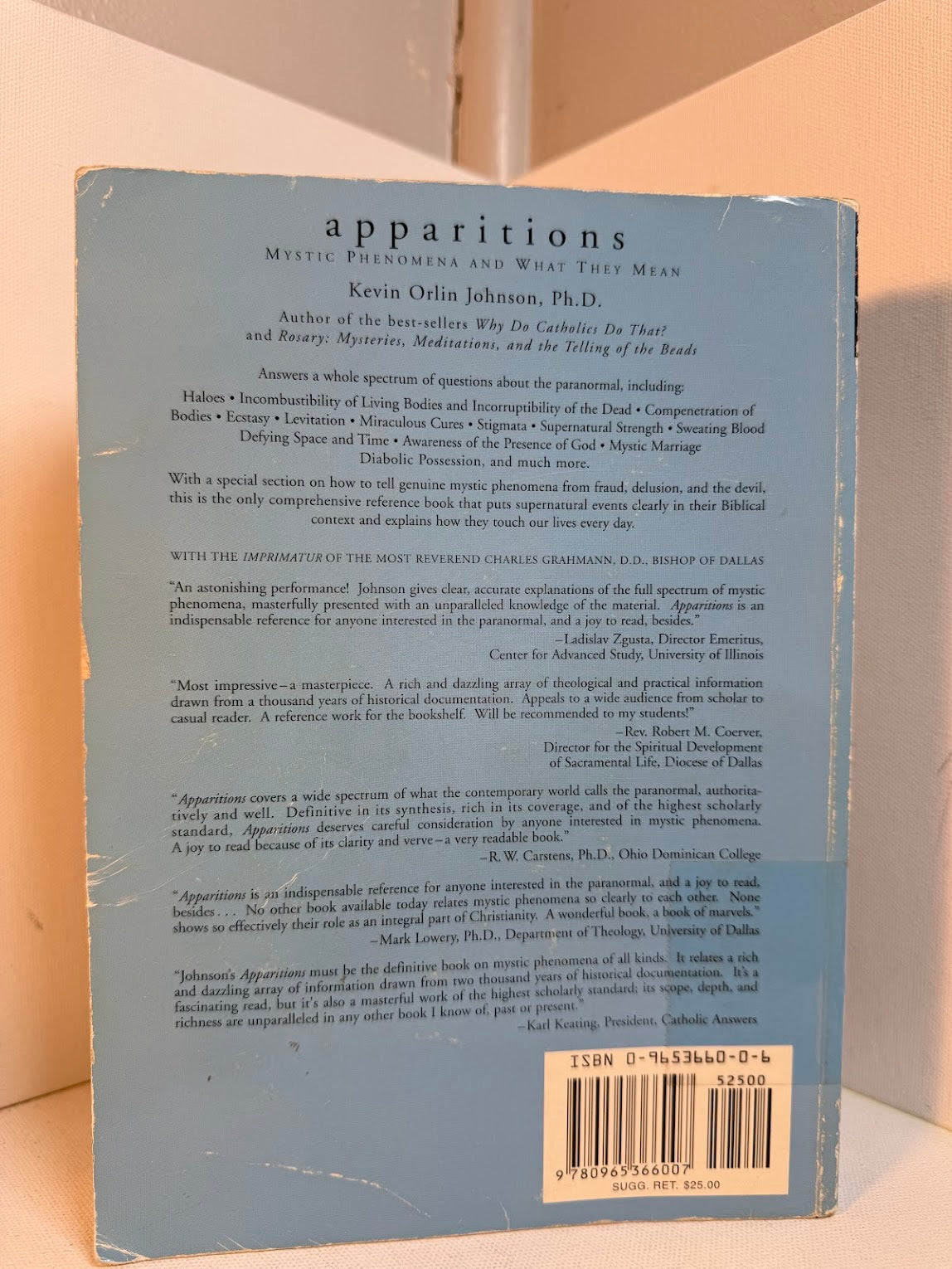 Apparitions - Mystic Phenomena and What They Mean by Kevin Orlin Johnson