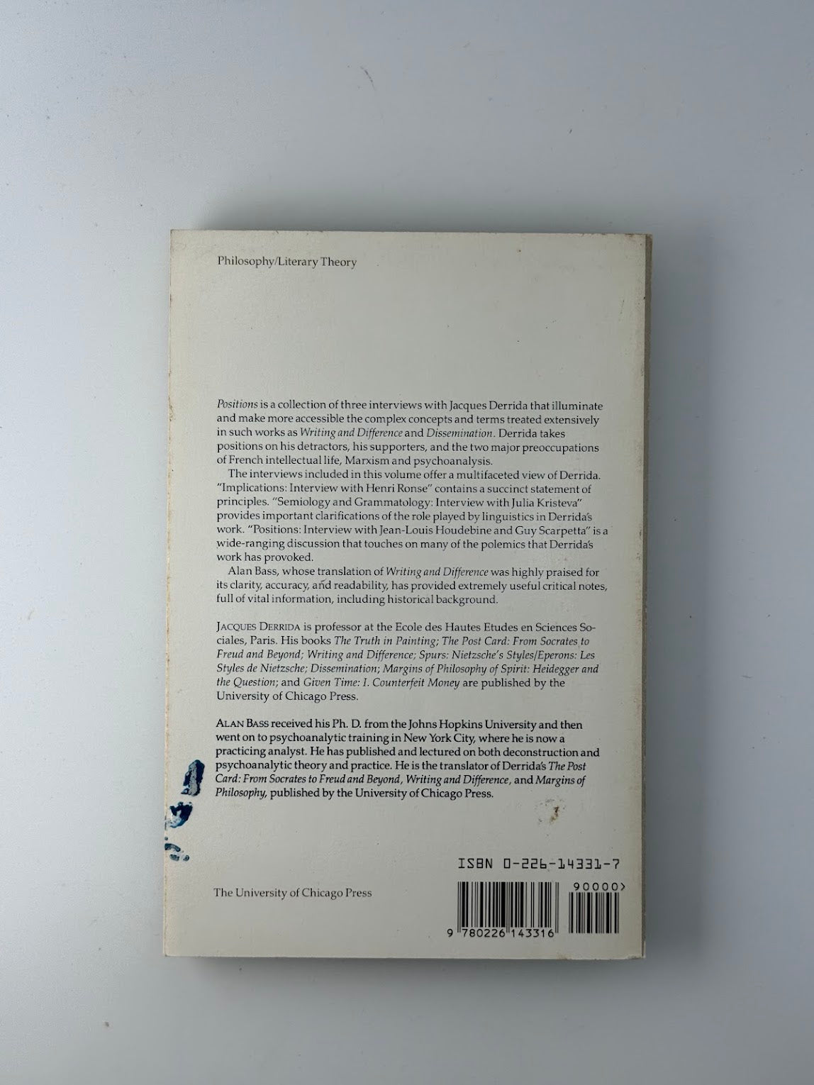 Positions by Jacques Derrida