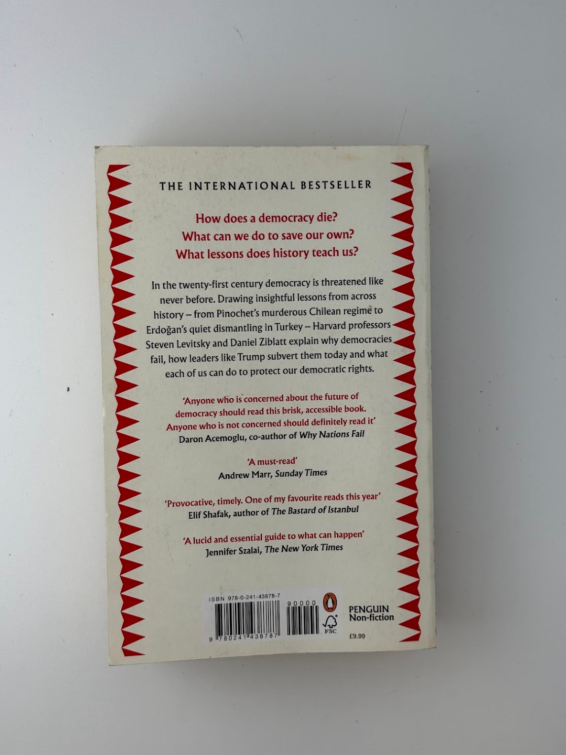 How Democracies Die by Steven Levitsky & Daniel Ziblatt