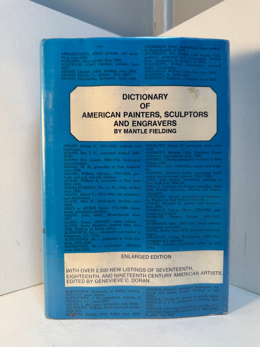Dictionary of American Painters, Sculptors and Engravers by Mantle Fielding