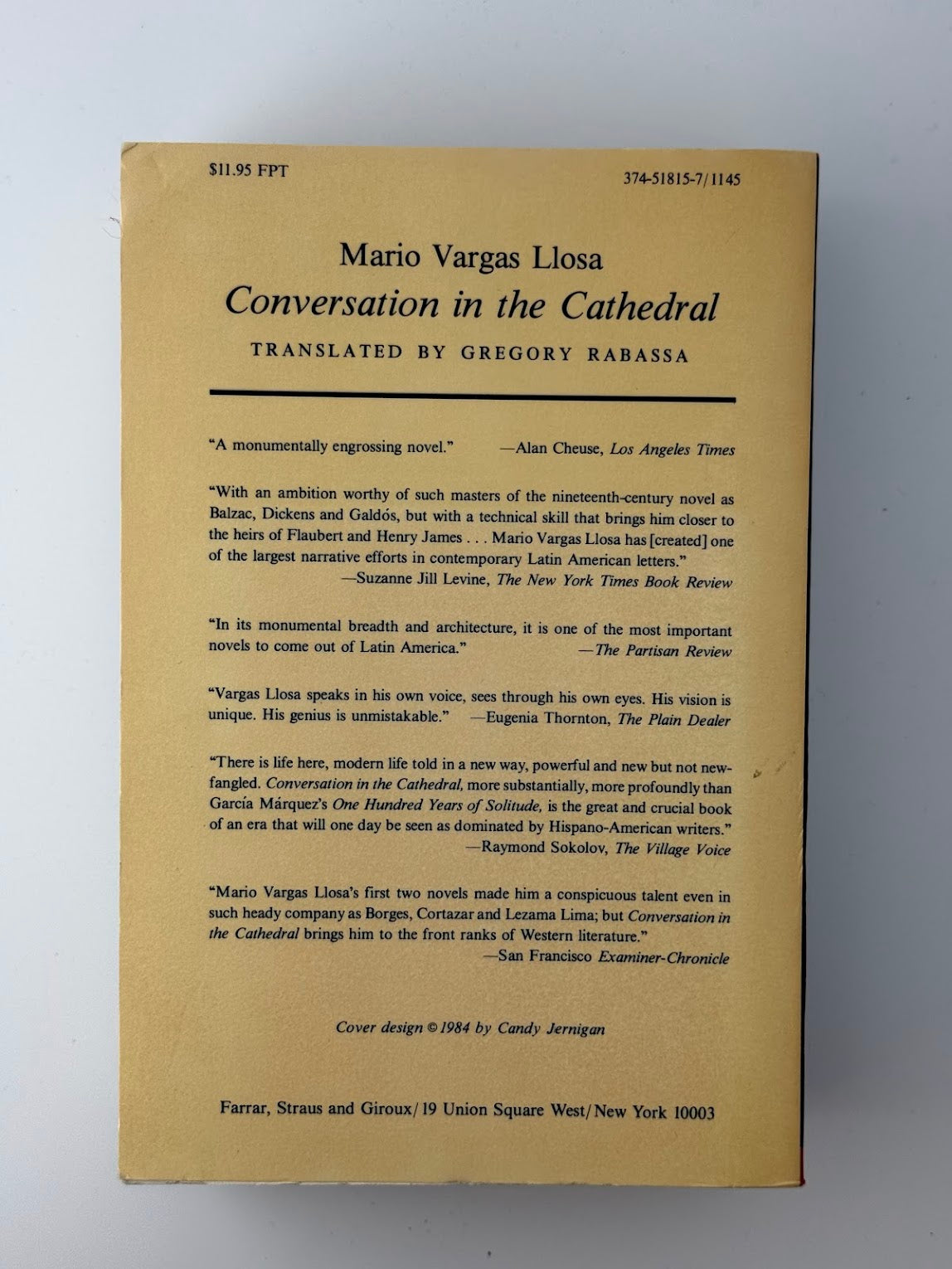 Conversation in the Cathedral by Mario Vargas Llosa