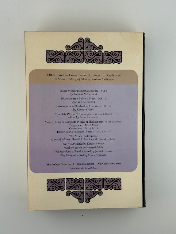 A Short History of Shakespearean Criticism by Arthur M. Eastman