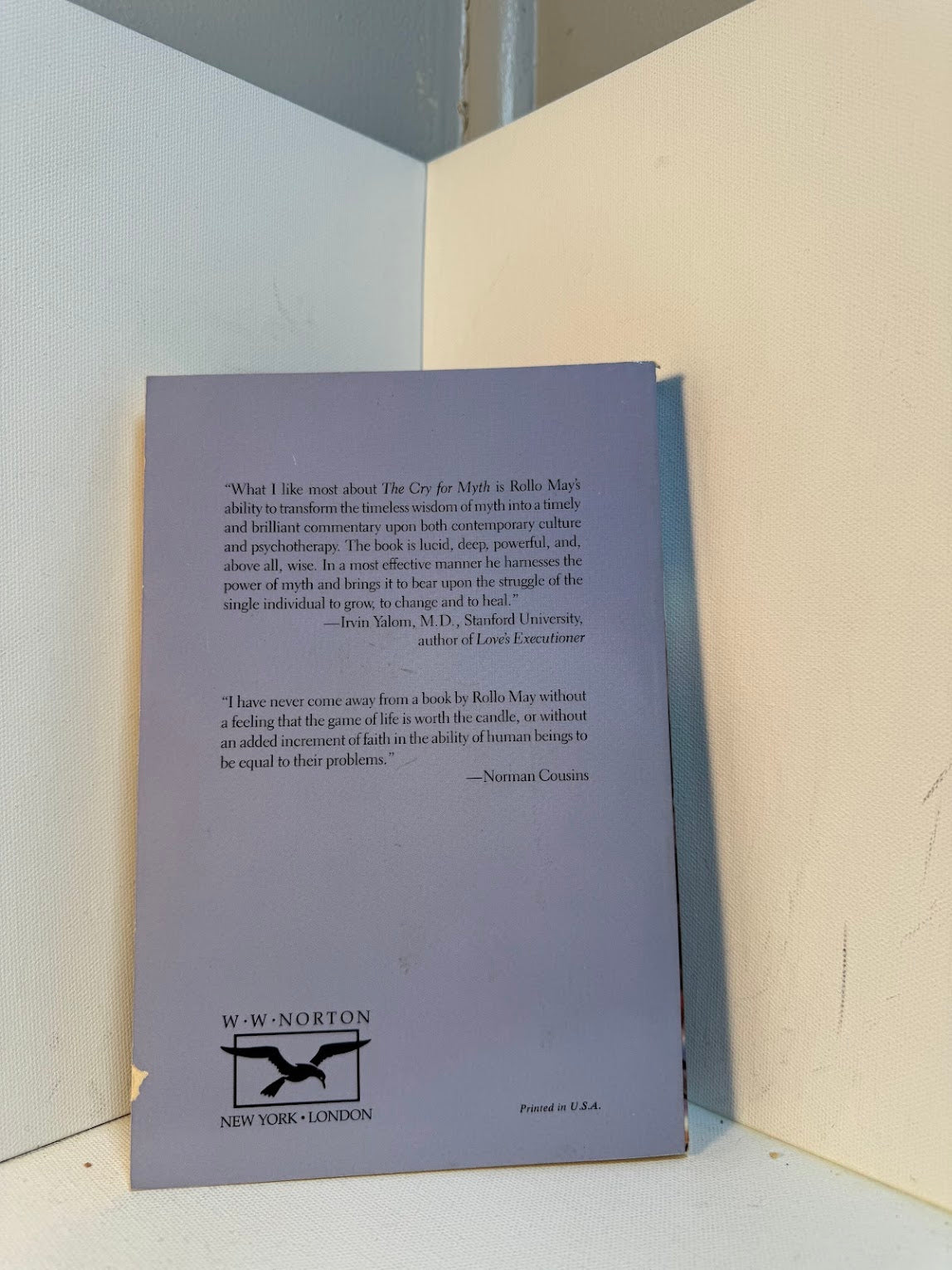 The Cry for Myth by Rollo May