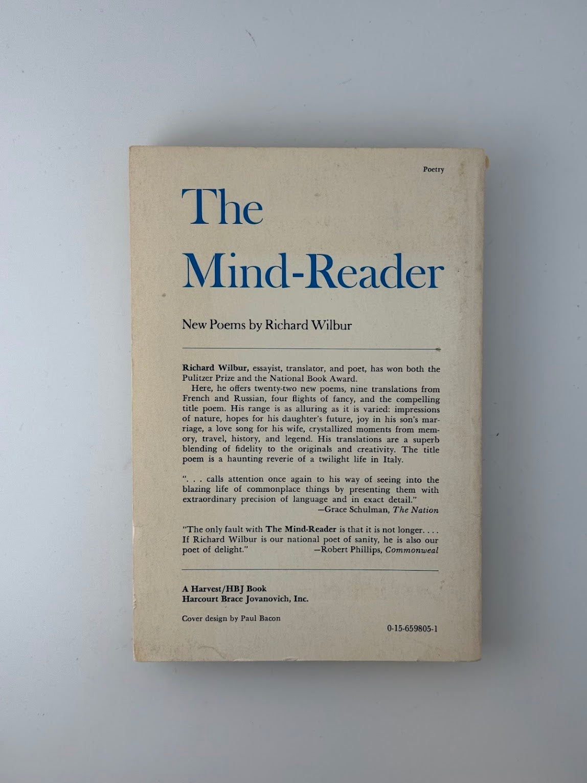 The Mind-Reader by Richard Wilbur