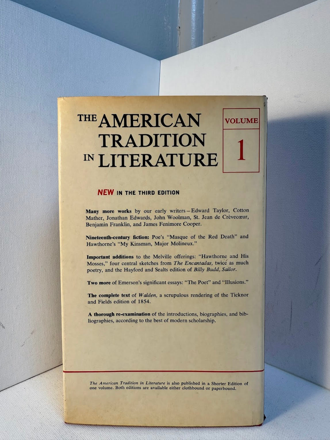 The American Tradition in Literature Volume 1