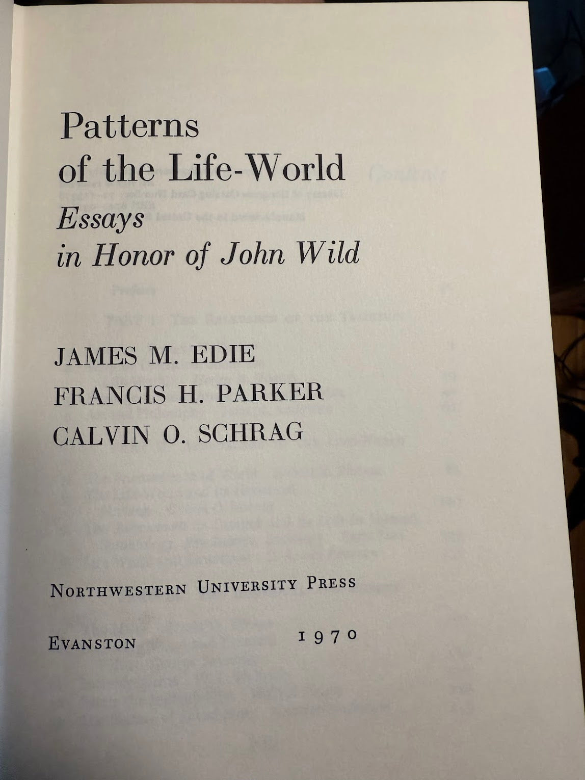 Patterns of the Life-World edited by James Edie