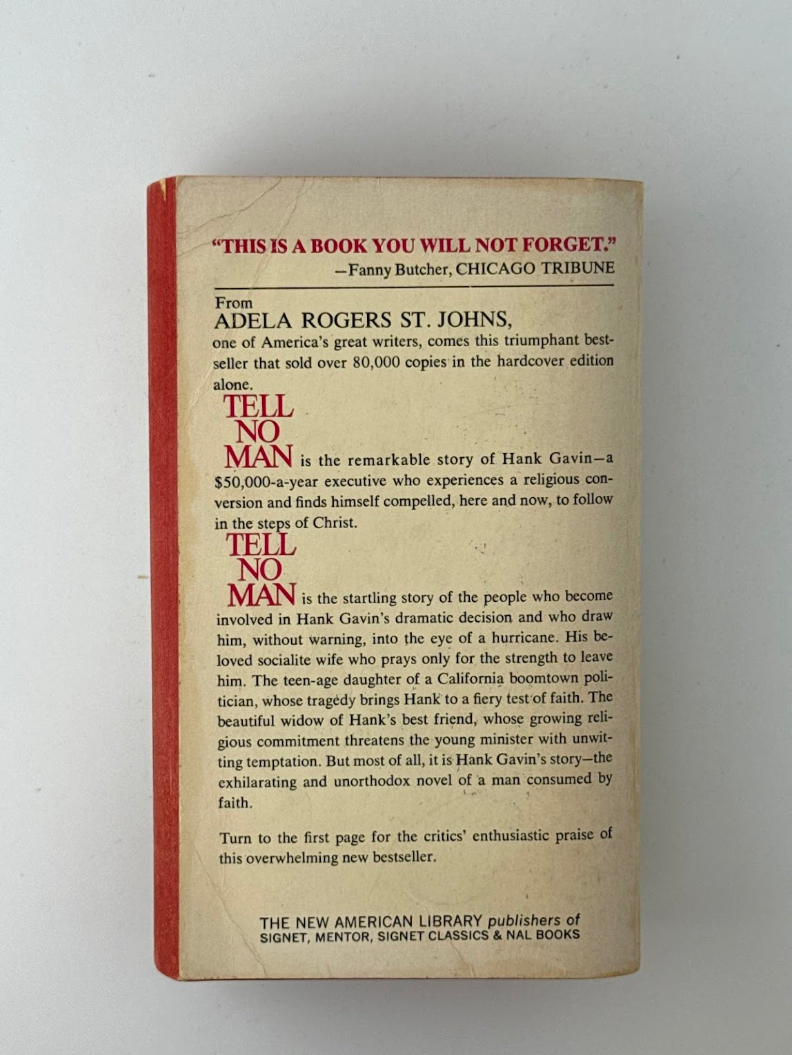 Tell No Man by Adela Rogers St. Johns