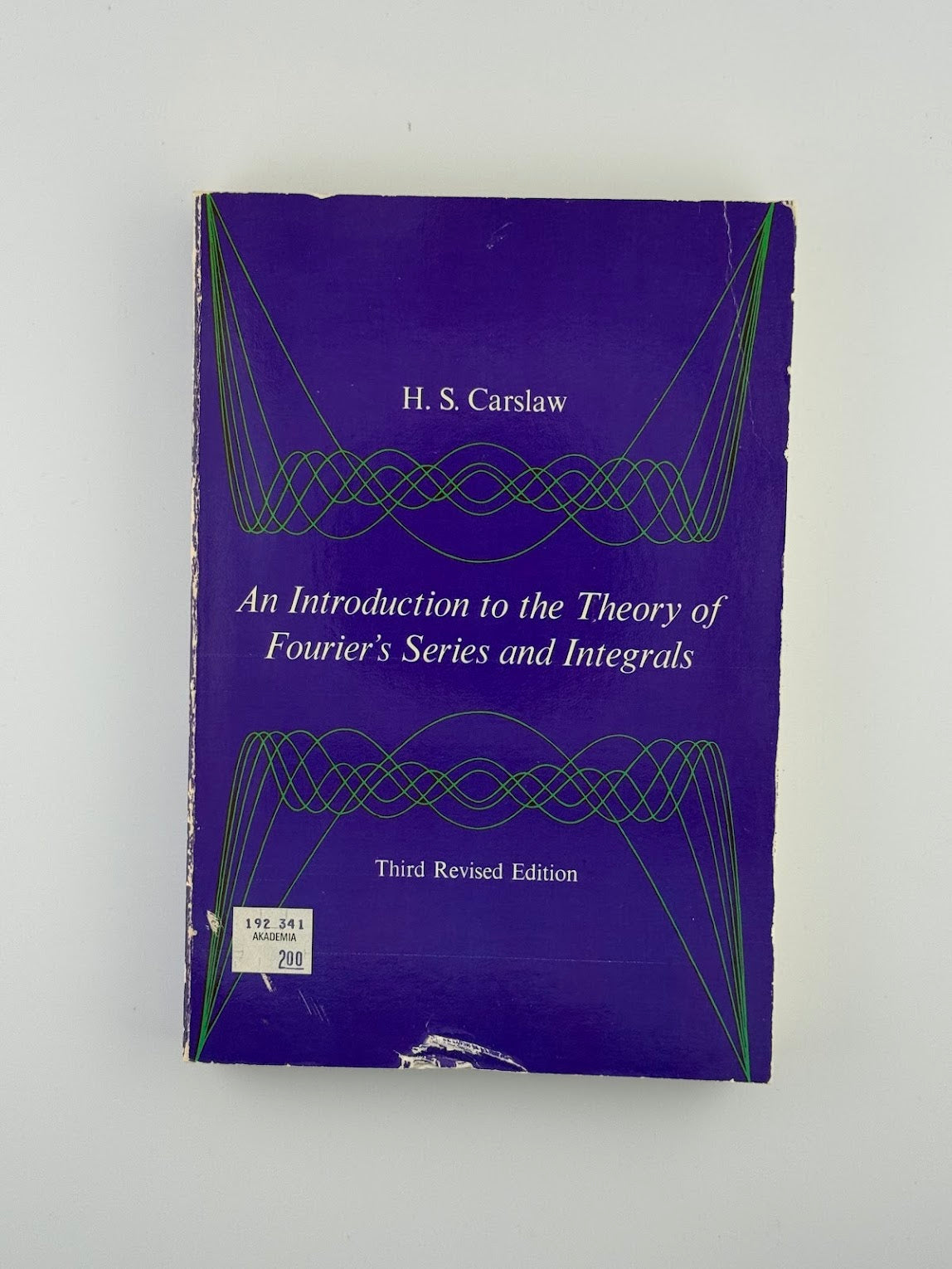 An introduction to the Theory of Fourier's Series and Integrals by H.S. Carslaw