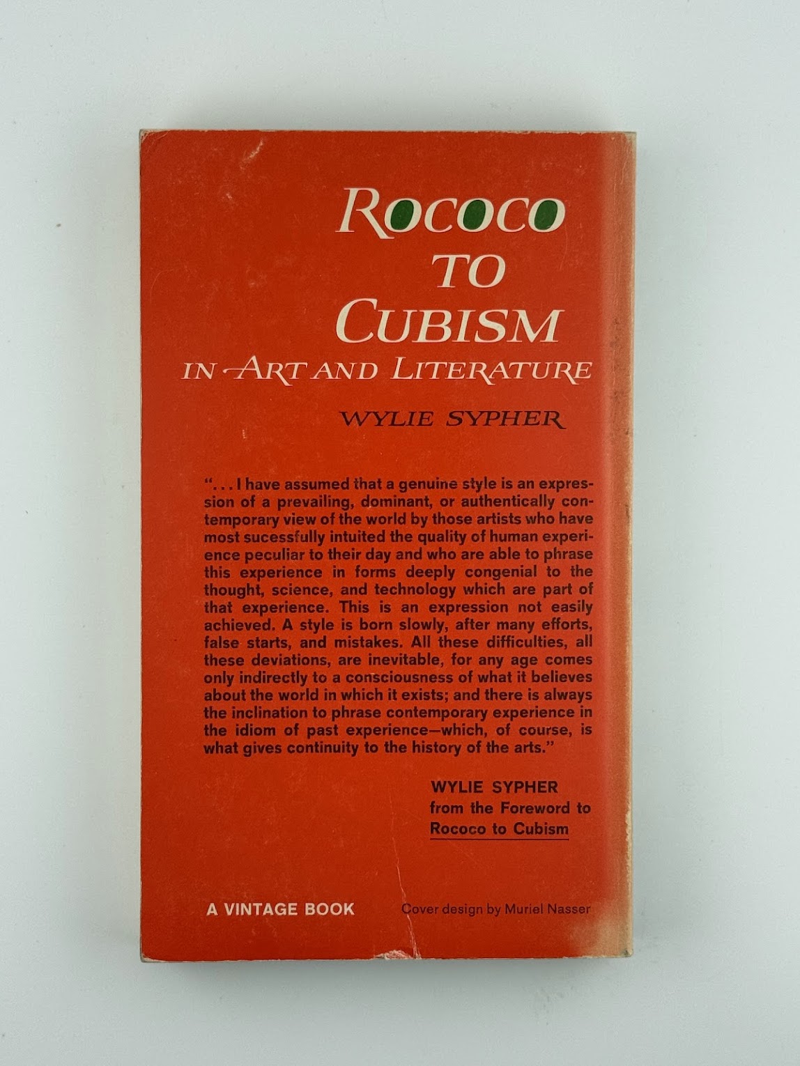 Rococo to Cubism in Art and Literature by Wylie Sypher