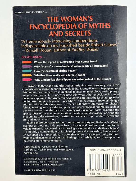The Woman's Encyclopedia of Myths and Secrets by Barbara G. Walker