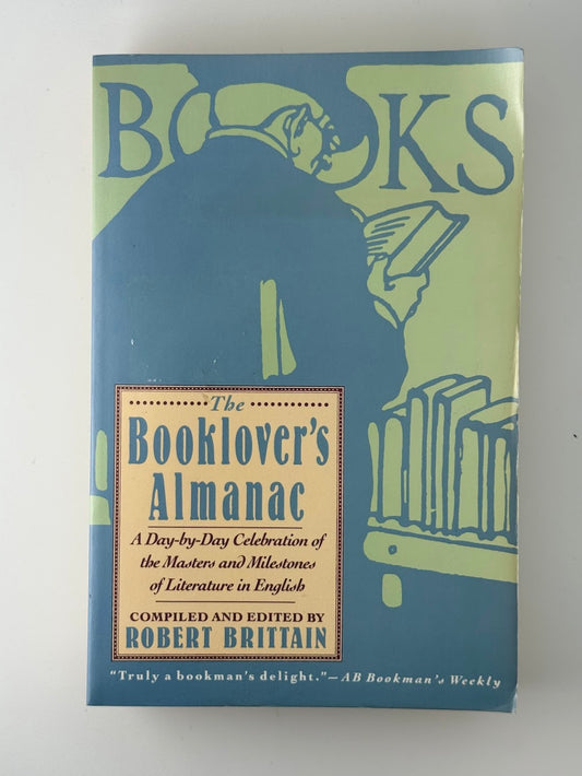 The Booklover's Almanac edited by Robert Brittain