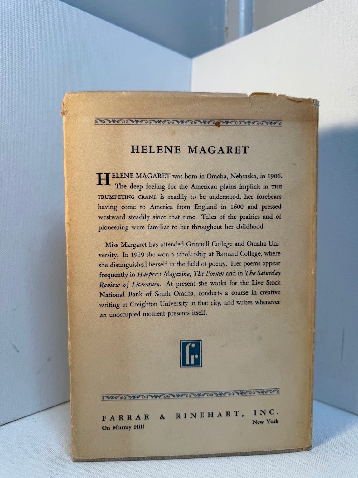 The Trumpeting Crane - A Narrative Poem by Helene Magaret