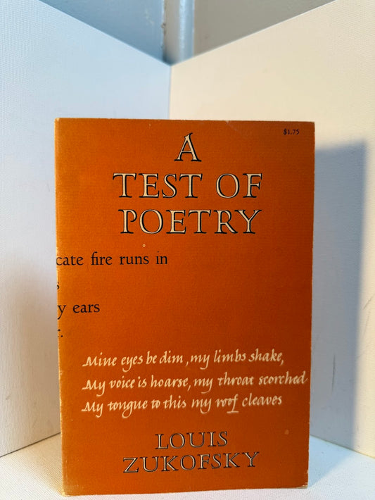 A Test of Poetry by Louis Zukofsky
