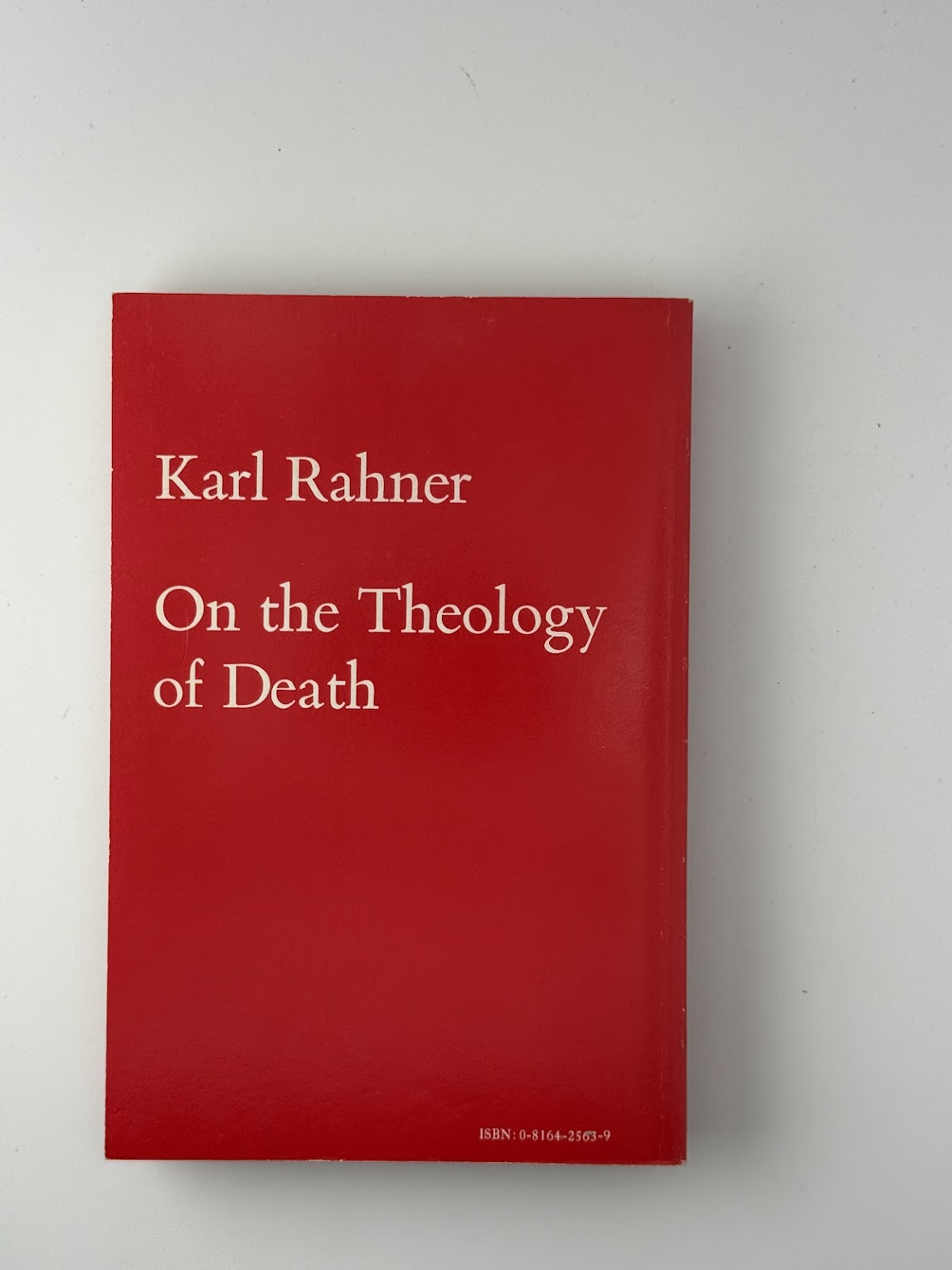 On the Theology of Death by Karl Rahner