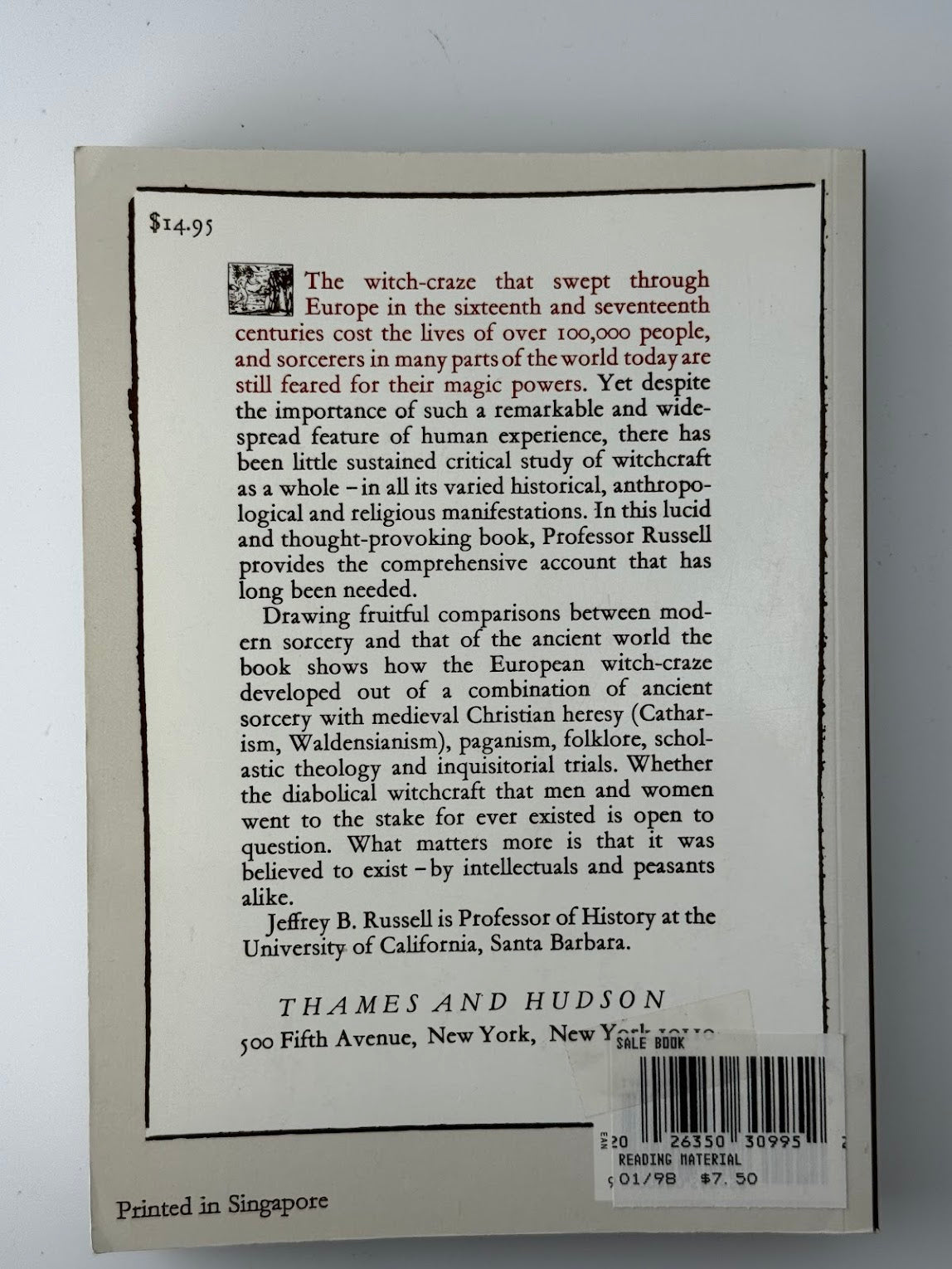 A History of Witchcraft by Jeffrey B. Russell