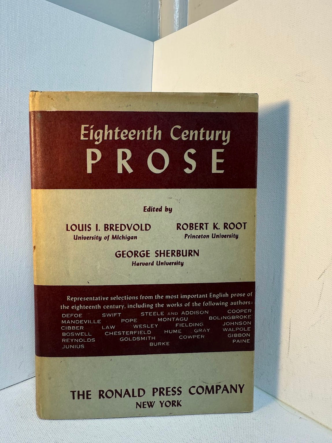 Eighteenth Century Prose edited by Bredvold, Root, Sherburn