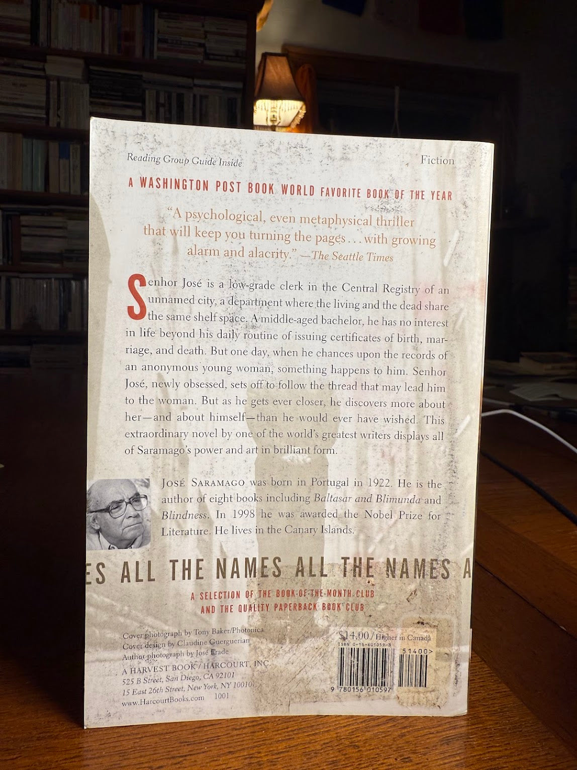 All the Names by Jose Saramago