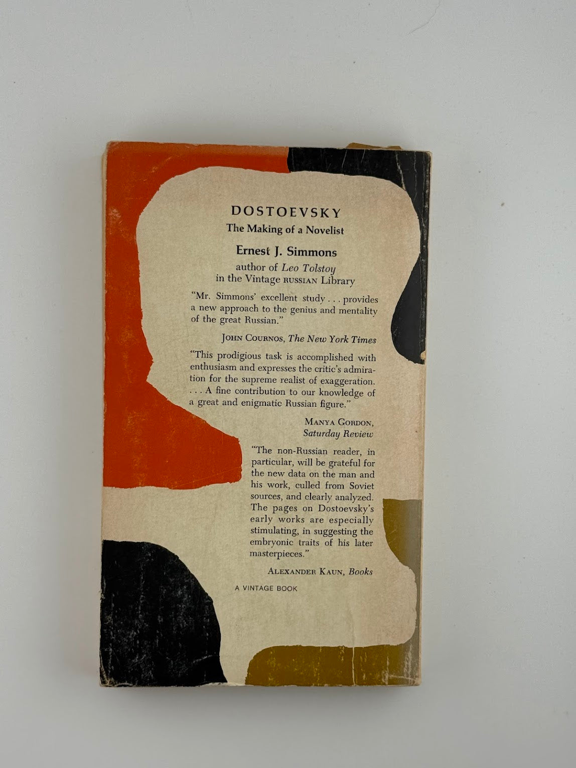 Dostoevsky - The Making of a Novelist by Ernest J. Simmons
