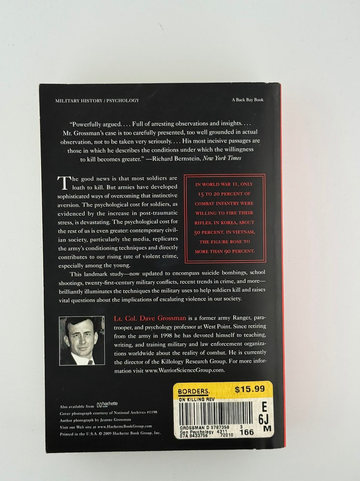 On Killing by Lt. Col. Dave Grossman