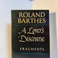 A Lover's Discourse by Roland Barthes