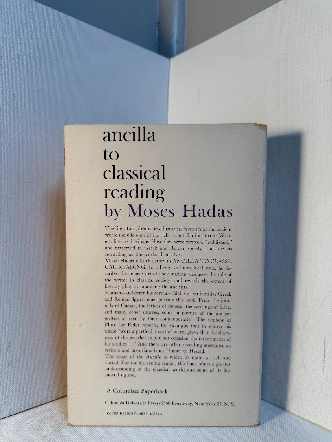 Ancilla to Classical Reading by Moses Hadas