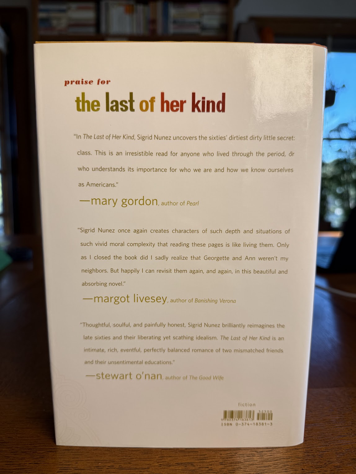 The Last of Her Kind by Sigrid Nunez