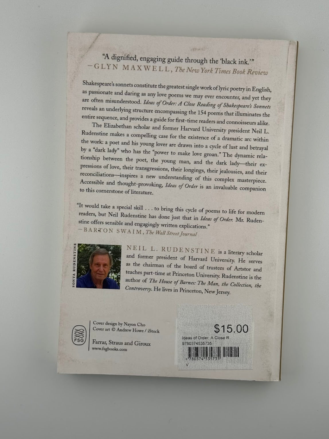 Ideas of Order by Neil L. Rudenstine
