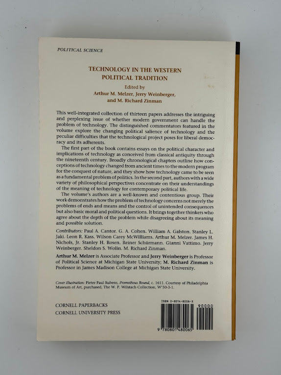 Technology in the Western Political Tradition