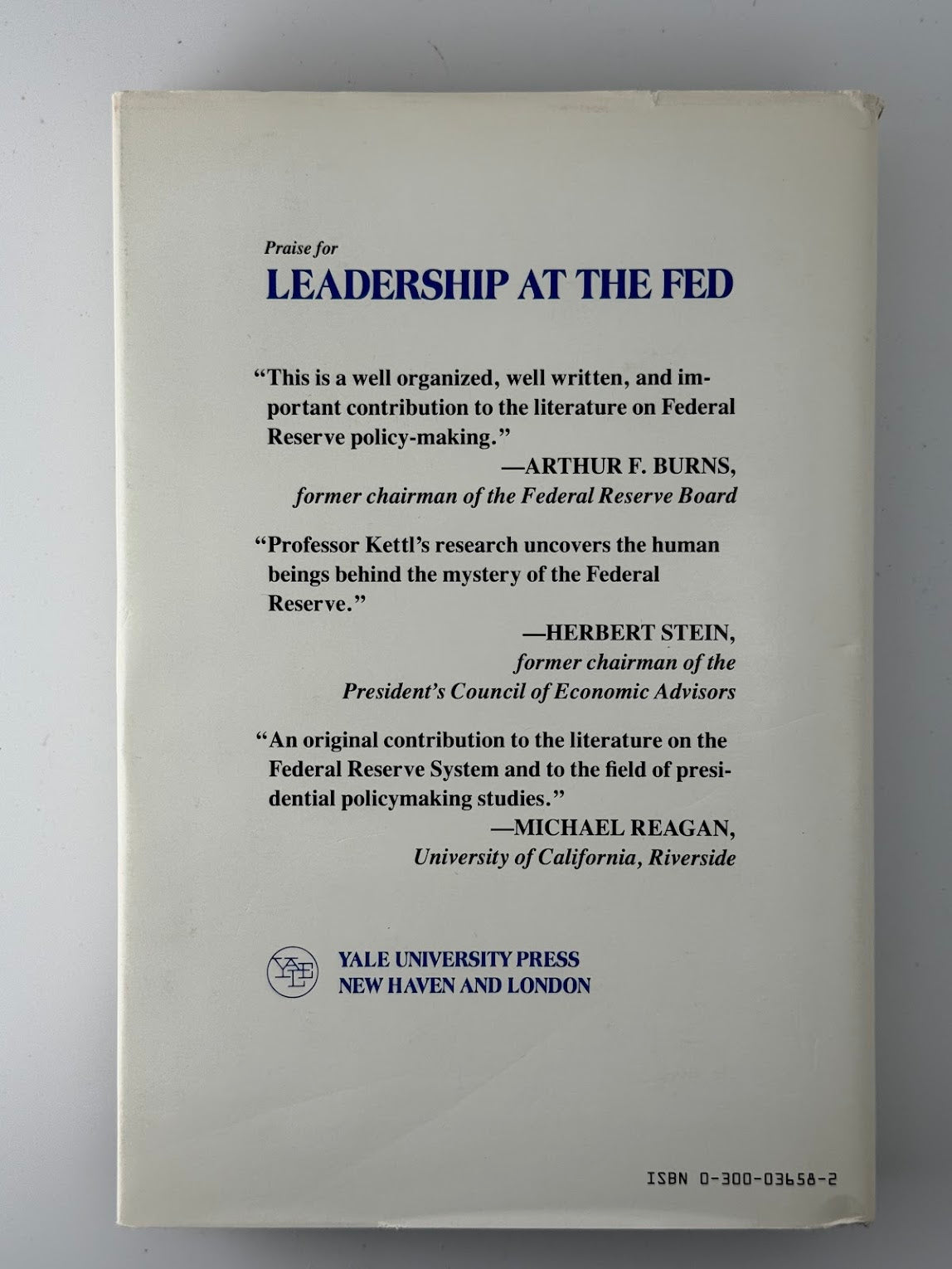 Leadership At the Fed by Donald F. Kettl