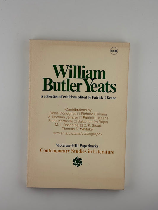 William Butler Yeats edited by Patrick J. Keane