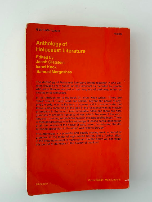 Anthology of Holocaust Literature