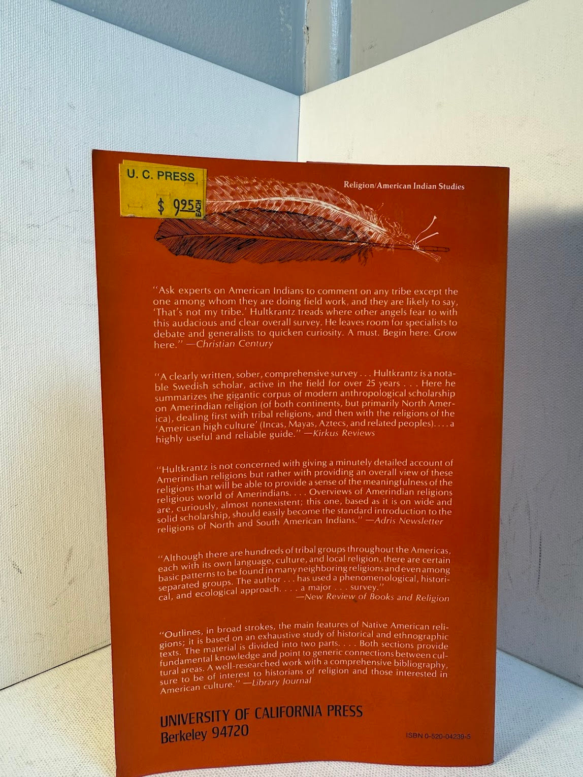 The Religions of the American Indians by Ake Hultkrantz