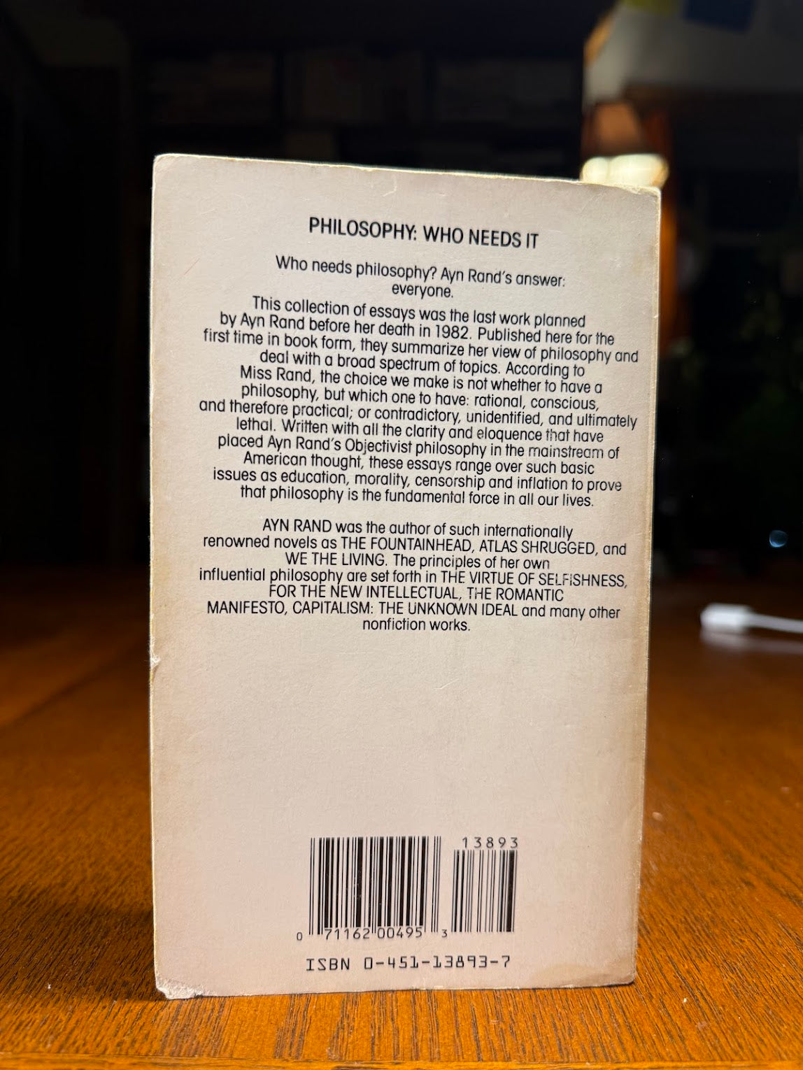 Philosophy: Who Needs It by Ayn Rand