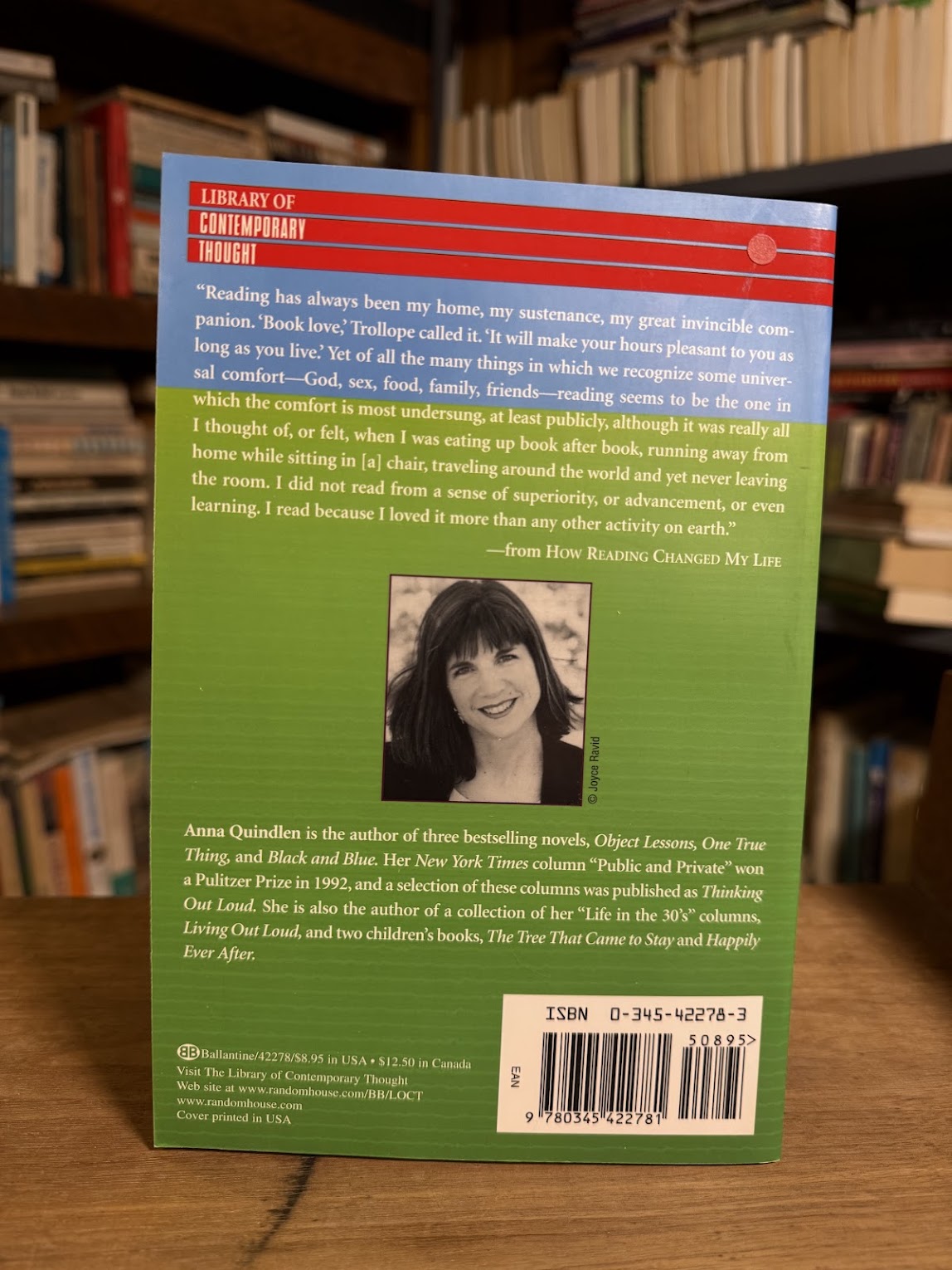 How Reading Changed My Life by Anna Quindlen