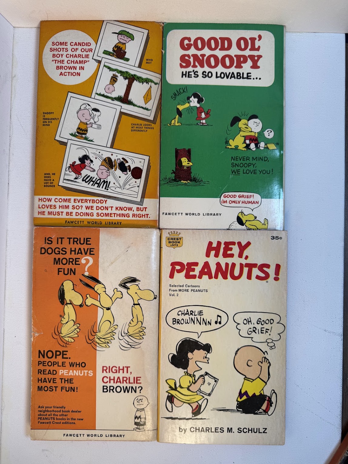 Lot of 4 vintage Peanuts books