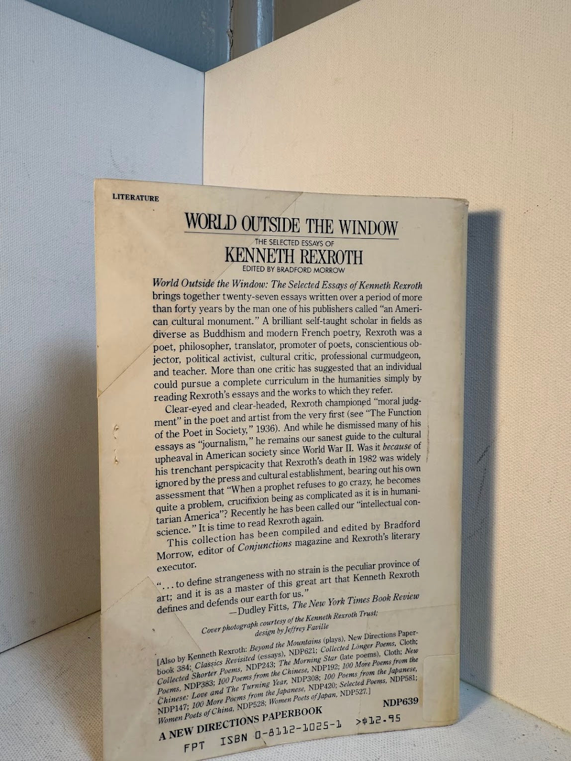 World Outside the Window - The Selected Essays of Kenneth Rexroth