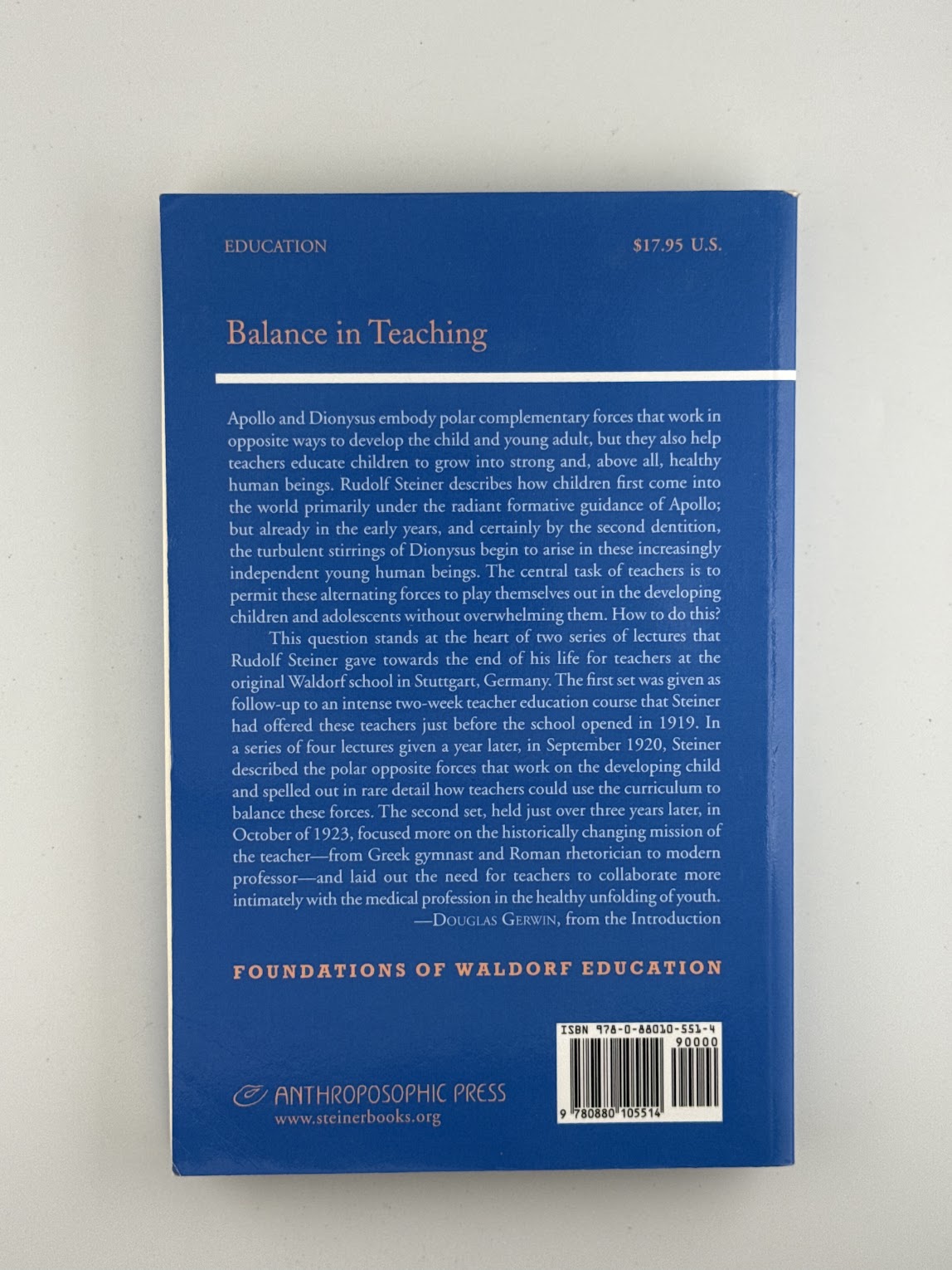Balance in Teaching by Rudolf Steiner