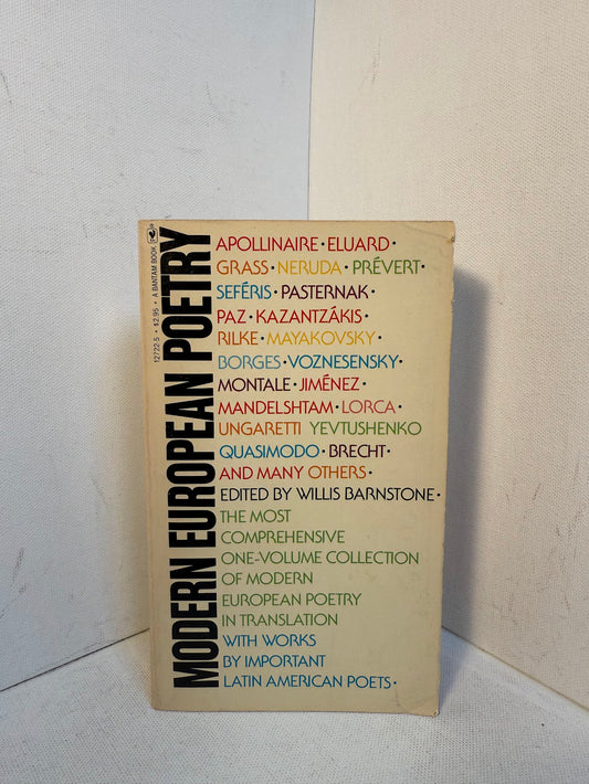 Modern European Poetry edited by Willis Barnstone