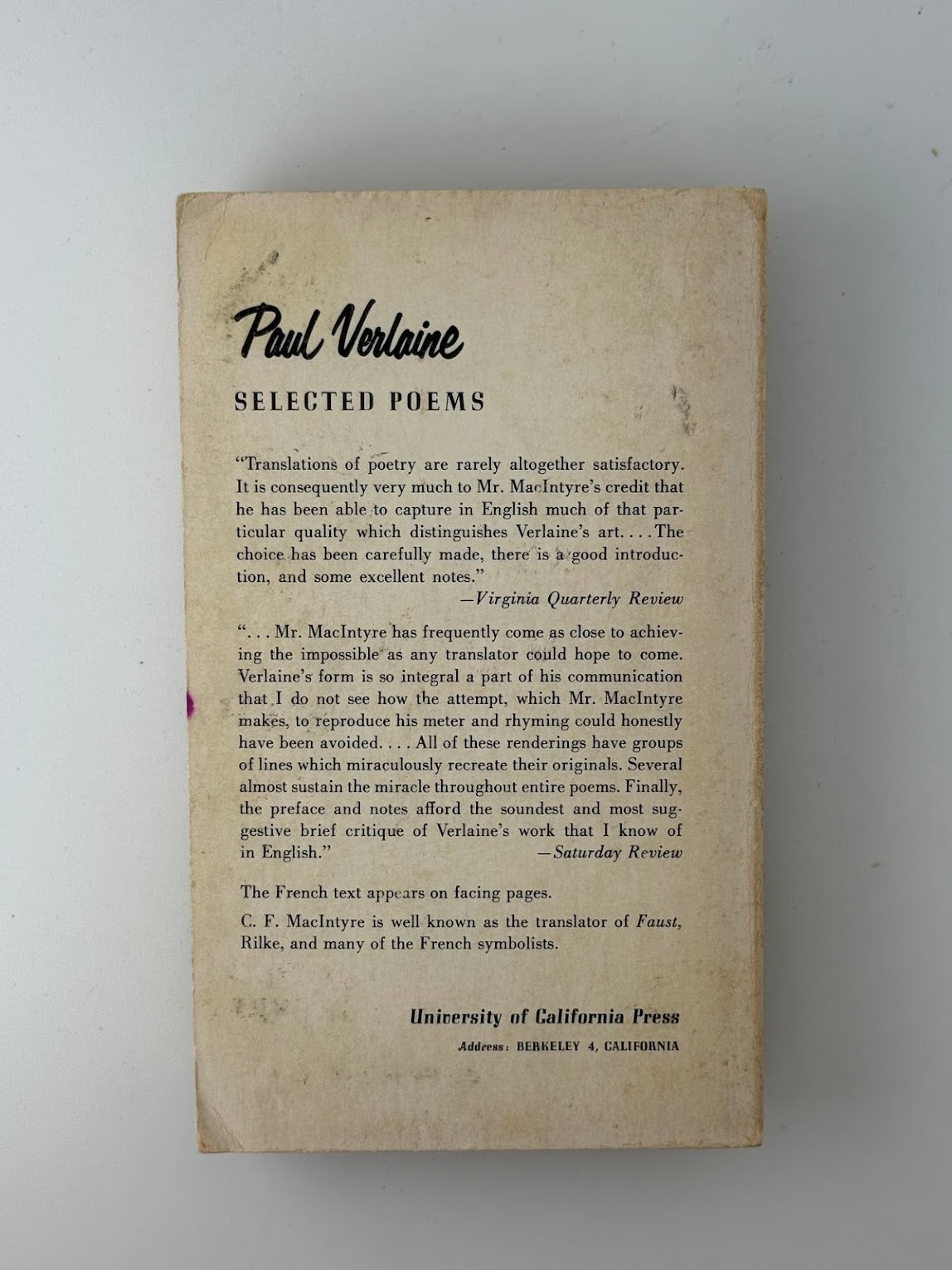 Selected Poems by Paul Verlaine